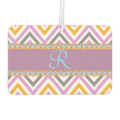 Paarse Oranje diamanten Chevron Luchtverfrisser (Achterkant)