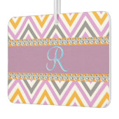 Paarse Oranje diamanten Chevron Luchtverfrisser (Links)