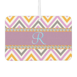 Paarse Oranje diamanten Chevron Luchtverfrisser