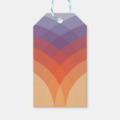 Paarse, oranje en blauwe kleurrijke pastelbogen cadeaulabel (Voorkant)