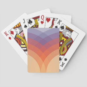 Paarse, oranje en blauwe kleurrijke pastelbogen pokerkaarten
