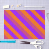 Paarse, Oranje en roze diagonale strepen Tissuepapier (Craft)