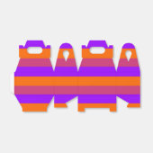 Paarse, Oranje en roze strepen Bedankdoosjes (Uitgevouwen)