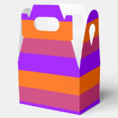 Paarse, Oranje en roze strepen Bedankdoosjes (Geopend)