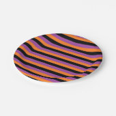 Paarse, Oranje en zwarte strepen Papieren Bordje (Gekanteld)