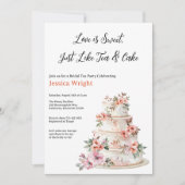 Paarse & Oranje Floral Tiered Cake Vrijgezellenfee Kaart (Voorkant)