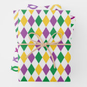 PAARSE ORANJE GEEL MARDI GRAS THEME INPAKPAPIER VEL (In situ)