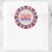 Paarse Oranje Gloed Magic maakt aangepaste Sticker (Tas)