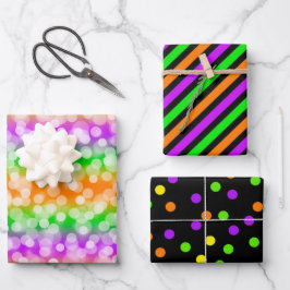 PAARSE ORANJE GREEN GALLOW HALLOWEEN PATRONEN INPAKPAPIER VEL