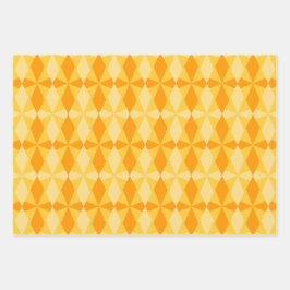 PAARSE ORANJE GREEN MARDI GRAS PATTERNEN INPAKPAPIER VEL