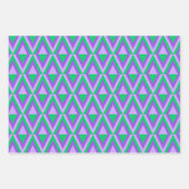 PAARSE ORANJE GREEN MARDI GRAS PATTERNEN INPAKPAPIER VEL (Voorkant 2)