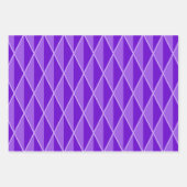 PAARSE ORANJE GREEN MARDI GRAS PATTERNEN INPAKPAPIER VEL (Voorkant)