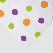 PAARSE ORANJE GROENE HALLOWEEN POLKA DOTS TISSUEPAPIER (Detail)