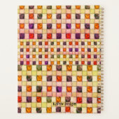 Paarse oranje groene hart gingham Planner (Achterkant)