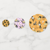 PAARSE ORANJE HALLOWEEN CATS PUMPKINS CONFETTI (Voorkanten)