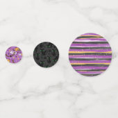 PAARSE ORANJE HALLOWEEN CATS PUMPKINS CONFETTI (Voorkanten)