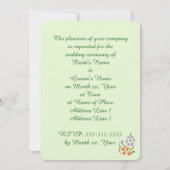 Paarse Oranje Hyacint Bloemen Huwelijksuitnodiging Kaart (Achterkant)