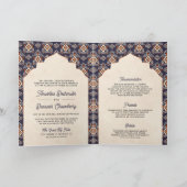 Paarse Oranje Ikat All in One Indiase Bruiloft (Binnen)