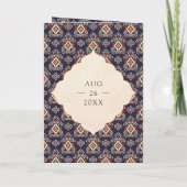 Paarse Oranje Ikat All in One Indiase Bruiloft (Achterkant)