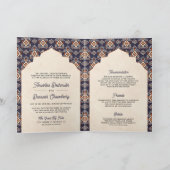 Paarse Oranje Ikat Alles in een Indiase bruiloft (Binnen)