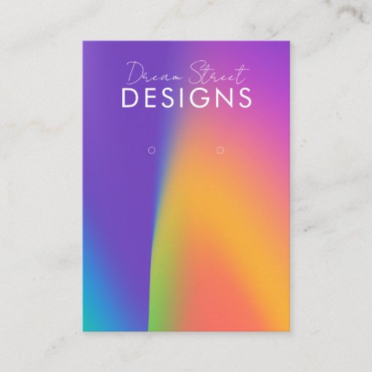 Paarse Oranje Kaart met oorscherm Visitekaartje (Voorkant)