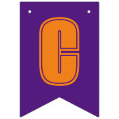 Paarse Oranje Klasse van 2024 Fotoafstudeerfeest Vlaggetjes (Tweede vlag)