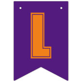 Paarse Oranje Klasse van 2024 Fotoafstudeerfeest Vlaggetjes (Derde vlag)