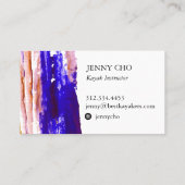 Paarse oranje kleurige verfband visitekaartje (Achterkant)