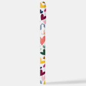 Paarse Oranje Mint Groen Roze Blauwe Harten Art iPhone Hoesje (Rechterkant)