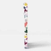 Paarse Oranje Mint Groen Roze Blauwe Harten Art iPhone Hoesje (Linkerkant)