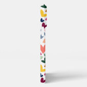 Paarse Oranje Mint Groen Roze Blauwe Harten Art iPhone Hoesje (Rechterkant)