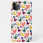 Paarse Oranje Mintgroene Roze Blauwe Harten Patroo Case-Mate iPhone Case (Achterkant)