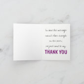 Paarse Oranje Multilinguale Woordwolk Typografie Bedankkaart (Binnen)