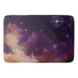 Paarse Oranje Nebula Inspirerend Quote Badmat
