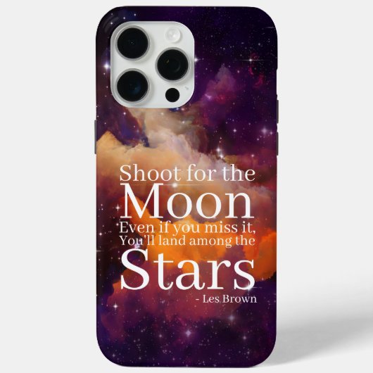 Paarse Oranje Nebula Inspirerend Quote Case-Mate iPhone Case (Achterkant)
