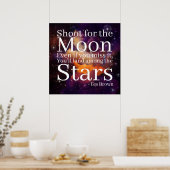 Paarse Oranje Nebula Inspirerend Quote Poster (Keuken)