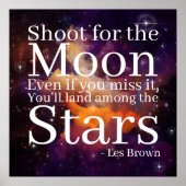 Paarse Oranje Nebula Inspirerend Quote Poster (Voorkant)