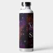 Paarse Oranje Nebula Inspirerend Quote Waterfles (Rechts)
