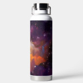 Paarse Oranje Nebula Inspirerend Quote Waterfles (Achterkant)