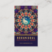 Paarse Oranje New age Mandala Oost-YinYang Visitekaartje (Voorkant)
