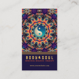 Paarse Oranje New age Mandala Oost-YinYang Visitekaartje