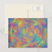 paarse oranje optische illusie spiraalvormige abst briefkaart (Voorkant / Achterkant)