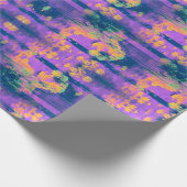 Paarse & Oranje Patroon Verpakkend Document Cadeaupapier (Hoek)