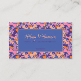 Paarse Oranje roze hond bot pet grooming service L Klantenkaartje