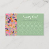 Paarse Oranje roze hondenbeenderdienst Klantenkaartje (Achterkant)