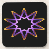 Paarse Oranje sterflessymbool Bier Onderzetter (Voorkant)