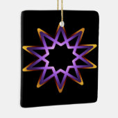 Paarse Oranje sterflessymbool Keramisch Ornament (Rechts)