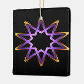 Paarse Oranje sterflessymbool Keramisch Ornament (Links)