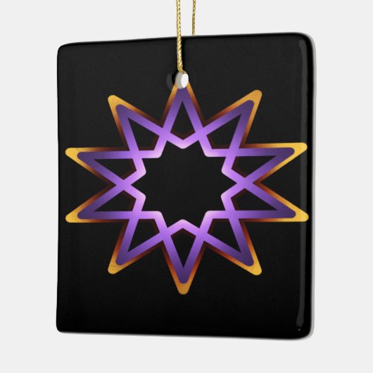 Paarse Oranje sterflessymbool Keramisch Ornament (Links)