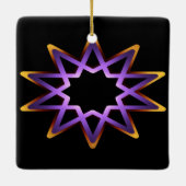 Paarse Oranje sterflessymbool Keramisch Ornament (Achterkant)